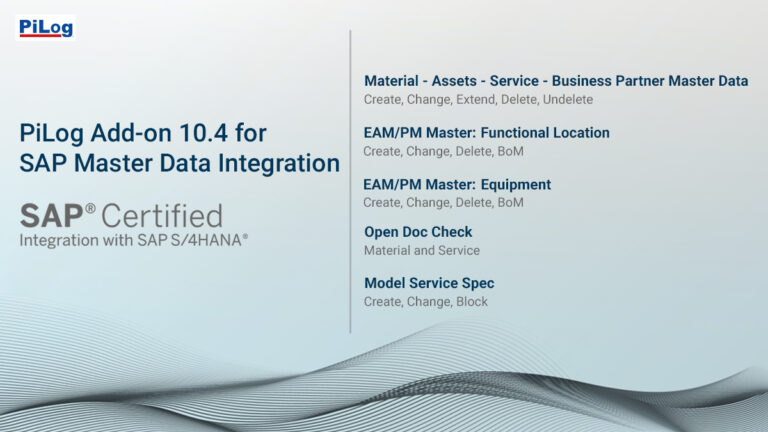 PiLog Add-on 10.4 for SAP Master Data Integration